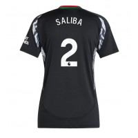 Camiseta Arsenal William Saliba #2 Segunda Equipación Replica 2024-25 para mujer mangas cortas